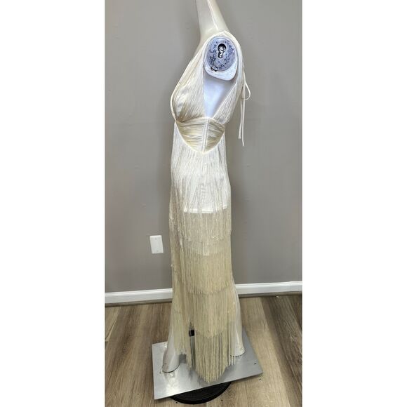 NWT Michael Costello x REVOLVE Skylar Maxi Dress in Ivory Size XXS $358 - Picture 5 of 10